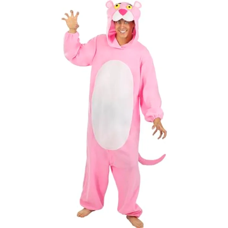 Funidelia Pink Panther Kostüm für Erwachsene, Rosa, L-XL, 100% Polyester, mit offizieller Lizenz für Karneval & Halloween
