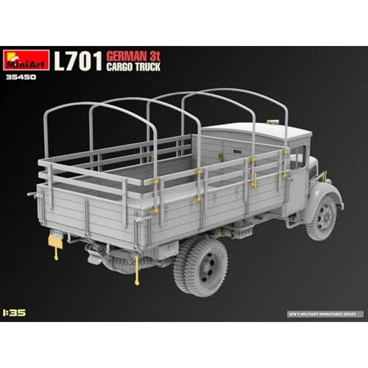 Mini art 1:35 L701 Dt. 3t Cargo Truck, Modellfahrzeug mit realistischen Details und variablen Ladeabdeckungen, fünf Varianten möglich – Bild 2