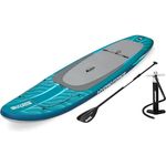 Bestway Hydro Force SUP Aqua Drifter Board-Set, 335 x 91,5 x 15 cm, bis 140 kg, FortiFiber Material, PVC-Oberfläche, abnehmbare Finne, Anti-Rutsch, Fenster, Pumpe, Paddel, Rucksack, Coil-Leash