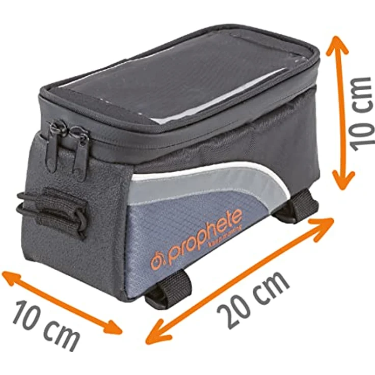 Prophete Fahrradtasche, Rahmentasche, Volumen: 1,5 Liter, wasserabweisend, Farbe schwarz – Bild 3