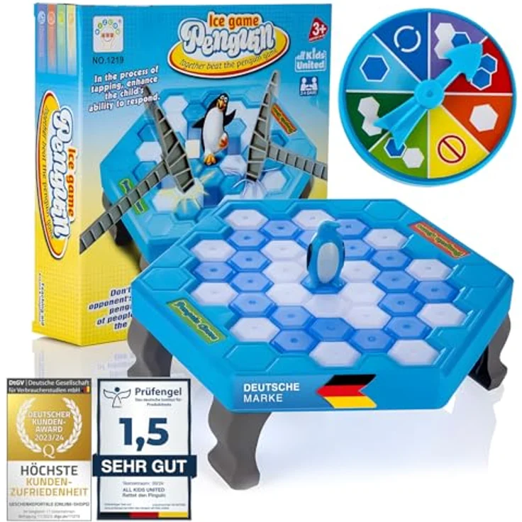 all Kids United® Rettet den Pinguin actiongeladenes Familien-Brettspiel Gesellschaftsspiel für Kinder ab 3 Jahren und Erwachsene – Bild 2
