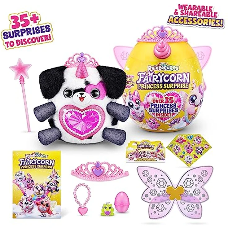 RainBocorns Fairycorn Princess 6 Series 9281, Teddybär mit Zubehör, rosa, für Kinder ab 3 Jahren – Bild 3
