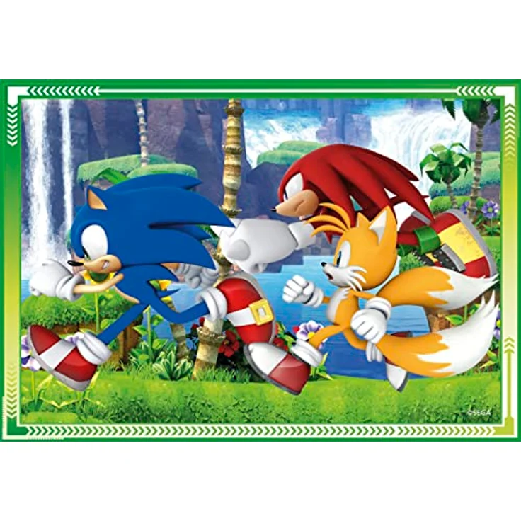 Clementoni - 21522 - Supercolor Puzzle 4 In 1 - Sonic - Puzzle 12,16,20,24 Teile Ab 3 Jahren, Buntes Kinderpuzzle Mit Besonderer Leuchtkraft & Farbintensität – Bild 5