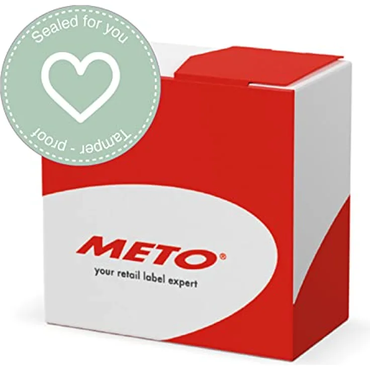 Meto Siegeletiketten in Spendbox (33mm rund, Pastel-Grün, permanent klebend, Sicherheitsschnitt, 500 Herz Aufkleber pro Etikettenrolle)
