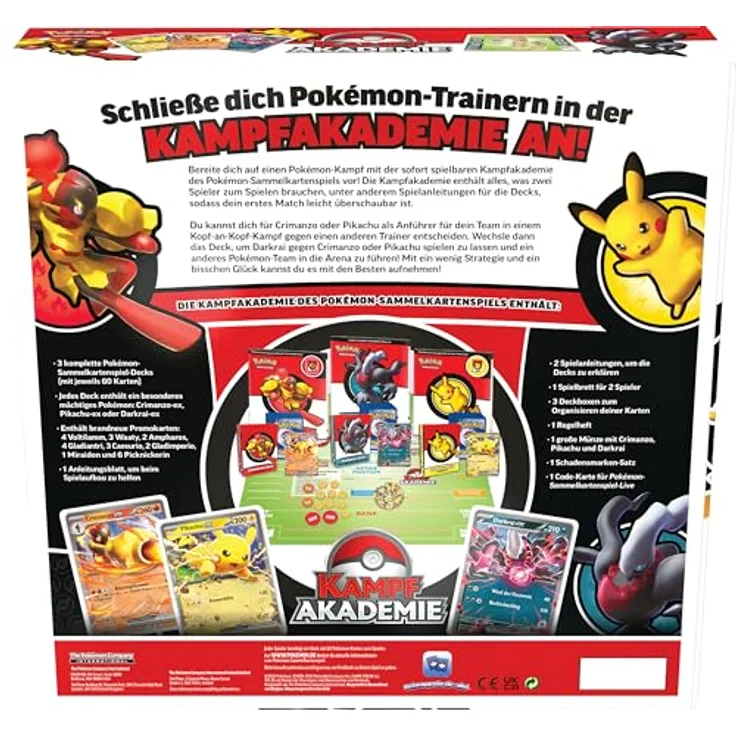 Pokémon Pokémon-Sammelkartenspiel: Kampfakademie (Pikachu-ex, Crimanzo-ex & Darkrai-ex), inkl. 3 vollständige Decks und brandneue Promokarten – Bild 3