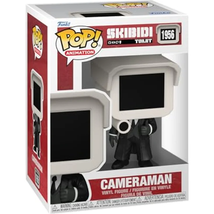 Funko Skibidi Toilet POP! Rocks Vinyl Figur Cameraman, 9 cm, Sammelfigur in Fensterbox – Bild 1