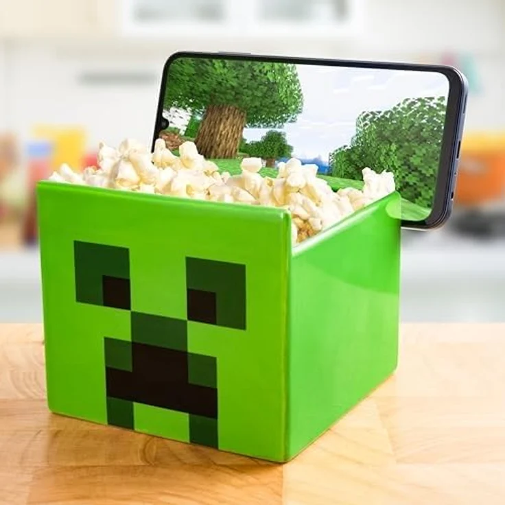 Paladone Tazón de bocadillos Creeper Streaming Minecraft, Snackschale mit lustigem Creeper-Design für Gaming und Streaming – Bild 2