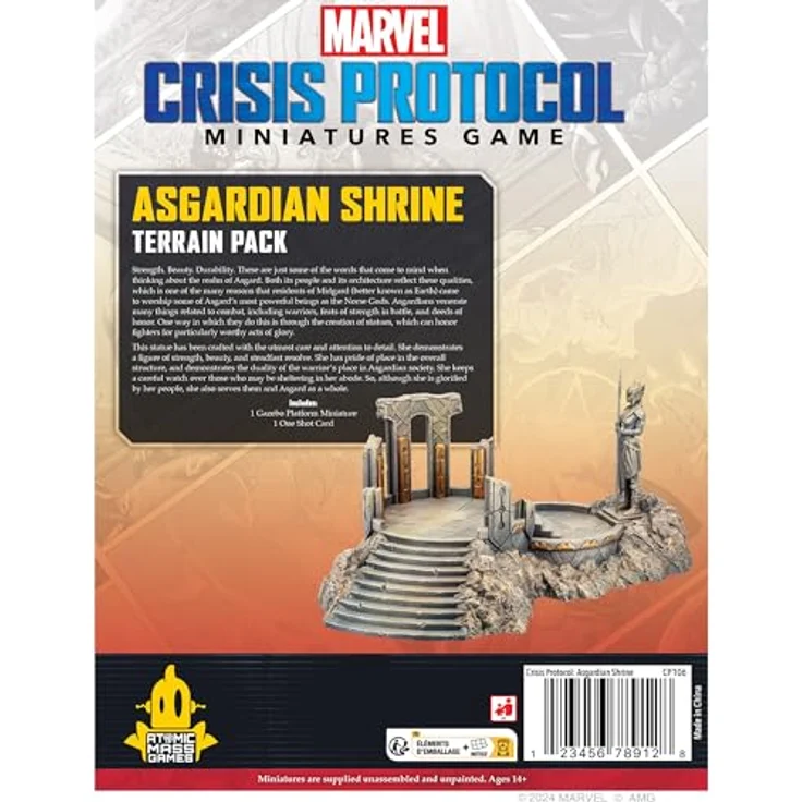 Atomic Mass Games Marvel Crisis Protocol - Asgardian Shrine, detailreiches Geländeset aus Asgard für strategische Miniaturenspiele – Bild 2