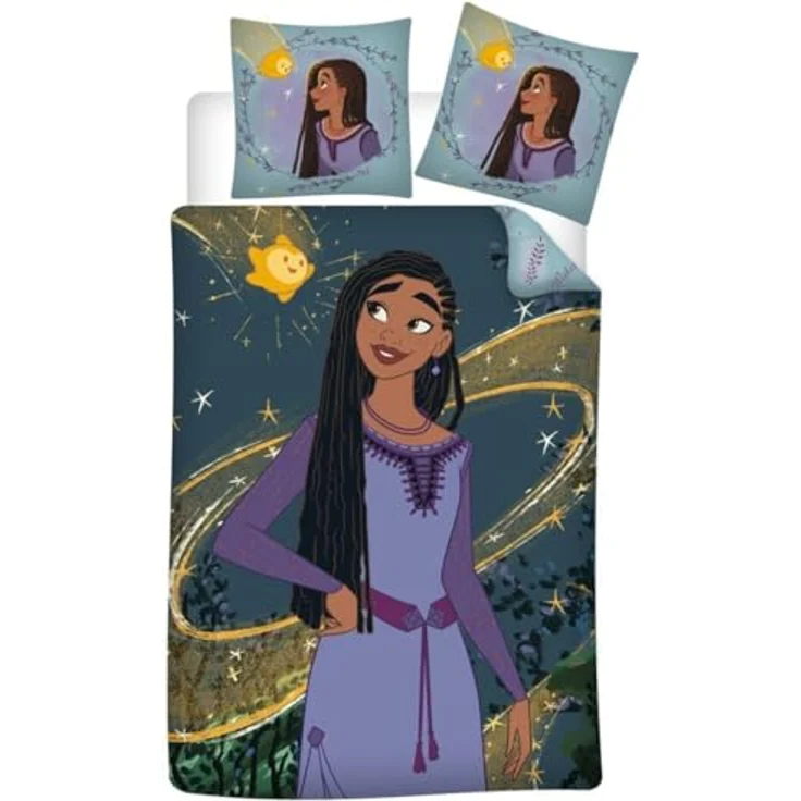 Aymax Parure de lit réversible - Wsh - 140 cm x 200 cm, Kinderbettwäsche mit Disney Motiv, 52 % Baumwolle / 48 % Polyester, maschinenwaschbar – Bild 1