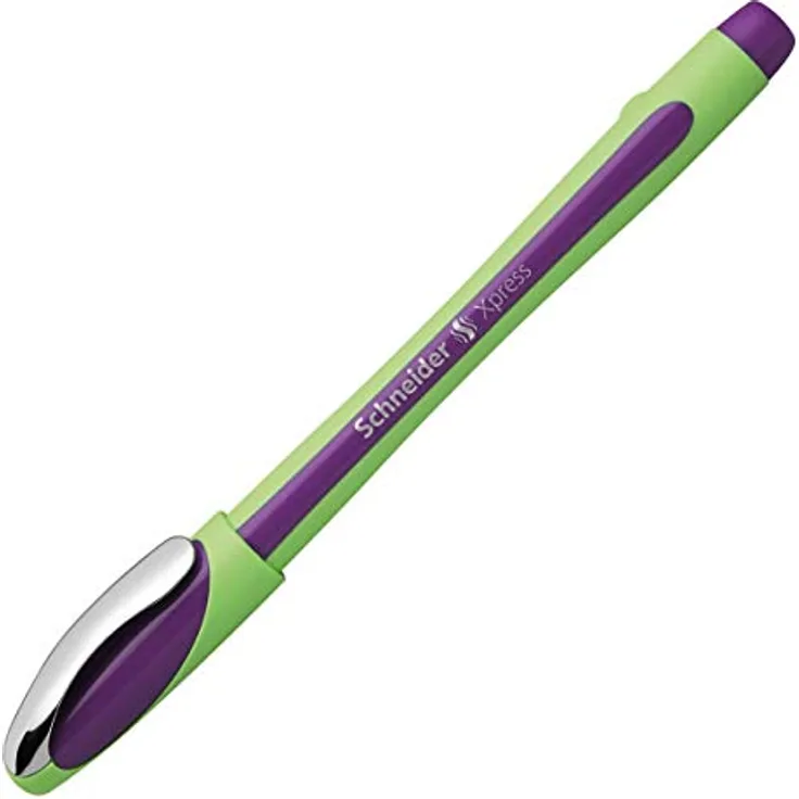 Schneider Xpress, Fineliner mit 0,8 mm Strichbreite, violett, dokumentenechte Tinte, wasserfest, mit stabiler Metallspitze und gummiertem Schaft