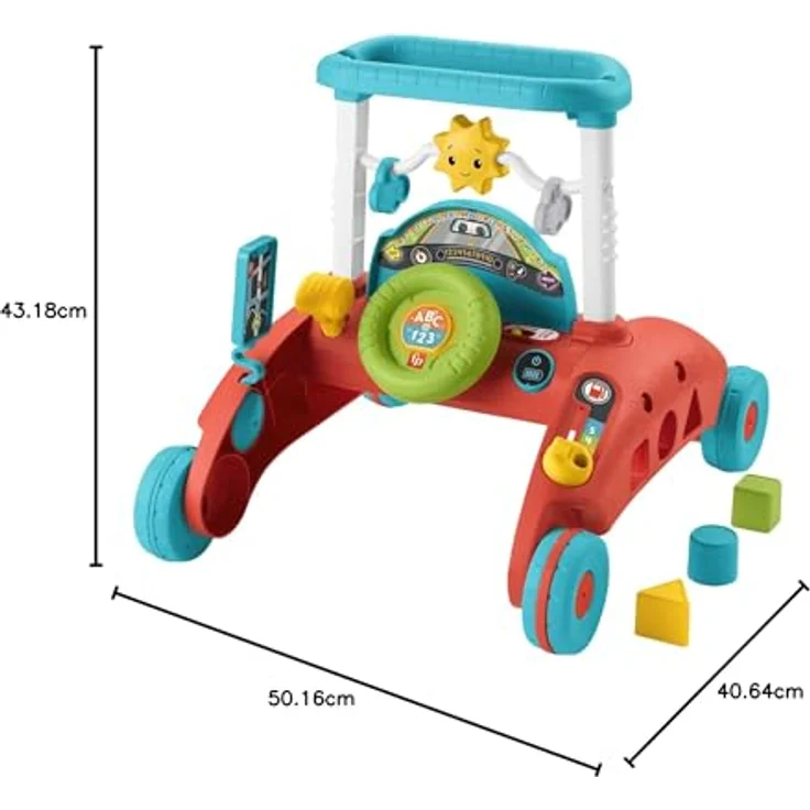 Mattel Evolutionärer Aktivitätswalker, Lauflernhilfe mit 360 Spielen und 100 Melodien, geeignet für Sitzen, Stehen und Gehen – Bild 7