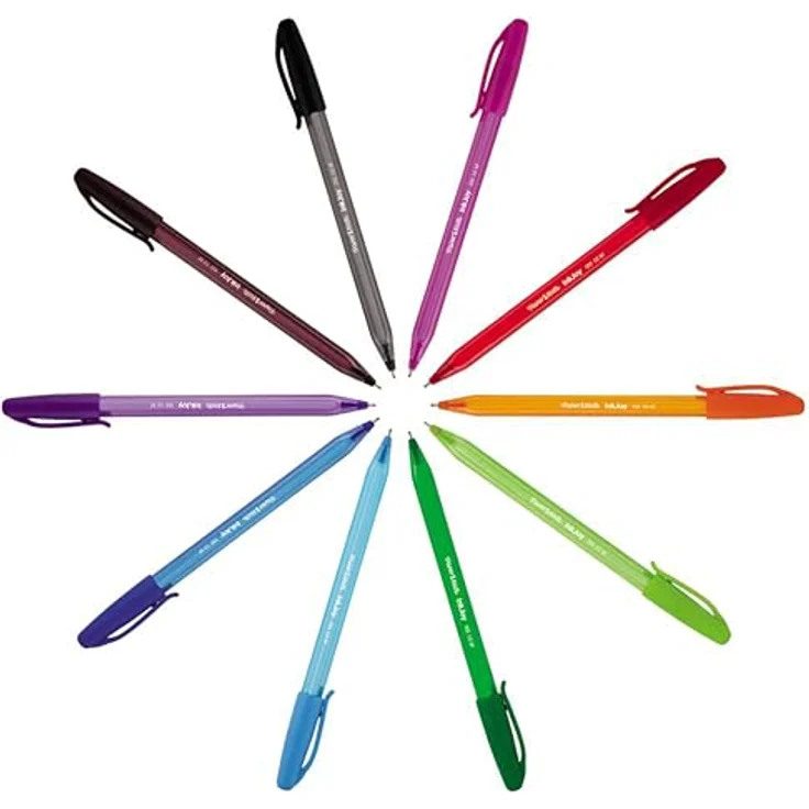 Paper Mate InkJoy 100 Kugelschreiber, Value Pack mit 100 Stück, schwarz, transparentes Gehäuse, dreikantige Form für besseren Komfort – Bild 6