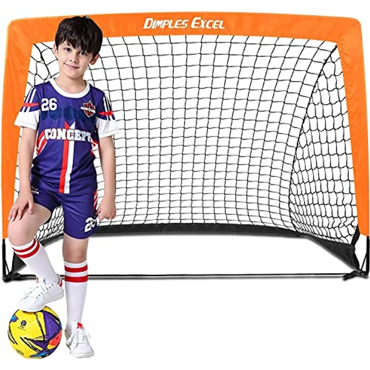 Dimples Excel Fussballtor Pop Up Fussballtore für Kinder Garten Fussball Tor Football Ball Tore x1, 4'×3' – Bild 1