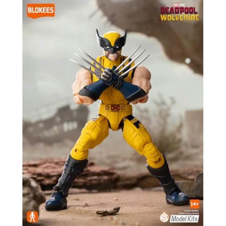 Dickie Blokees Marvel Wolverine, detailreiche Sammelfigur mit 101 Spielzeugteilen, 27,5 cm Höhe – Bild 4