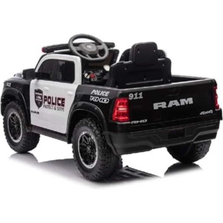 schnaeppchenmeile-online Kinder Elektroauto Polizei Dodge RAM 1500 RHO, 4 Motoren, mit Audio und Fernbedienung – Bild 3