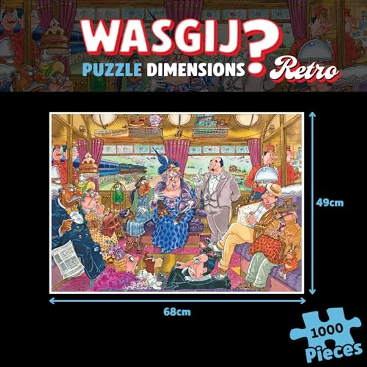 Wasgij Retro Mystery 9, Zugüberfall Puzzle, 1000 Teile aus 100% recyceltem Karton, ideales Geschenk für Puzzle-Enthusiasten – Bild 2