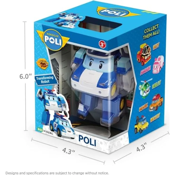 Silverlit ROBOCAR POLI 54209, Verwandelbare Figur Poli, Roboter oder Auto, 10 cm, blau, ab 3 Jahren – Bild 3