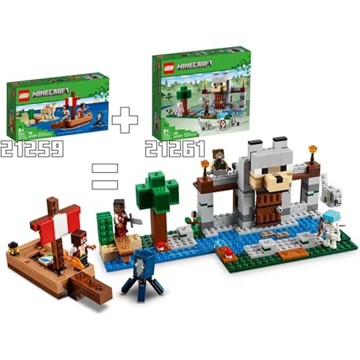 LEGO Minecraft Die Piratenschiffreise, Spielzeug-Schiff mit Piratenfiguren, Tintenfisch und Kamel, Bauspielzeug für Rollenspiele, Geschenk für Jungen und Mädchen ab 8 Jahren 21259 – Bild 5