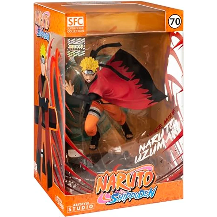 ABYstyle Naruto - Uzumaki Naruto SFC, PVC-Sammelfigur, Höhe 19 cm, Maßstab 1:10, Sage-Modus mit Wind Style: Rasenshuriken-Technik – Bild 7