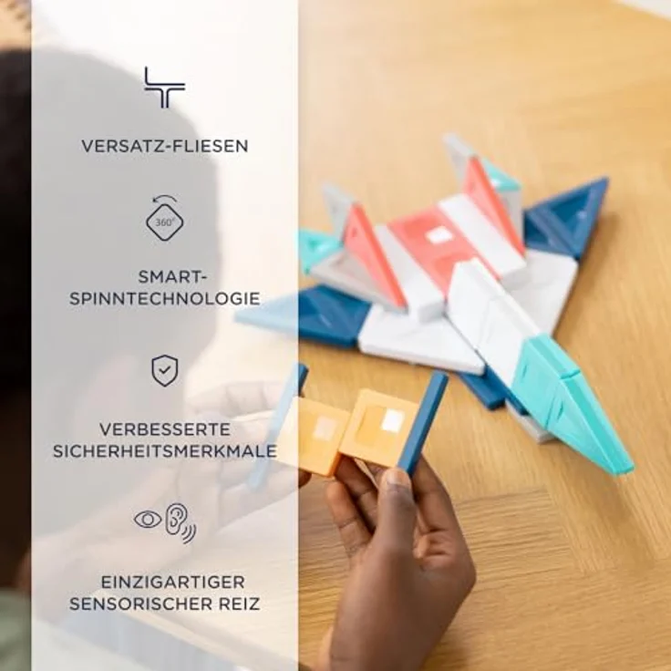 Connetix PRO Constructor Set, Magnetbaukasten mit 70 Teilen für kreatives 3D-Konstruieren mit starken Magneten und langlebigen ABS-Bausteinen – Bild 2