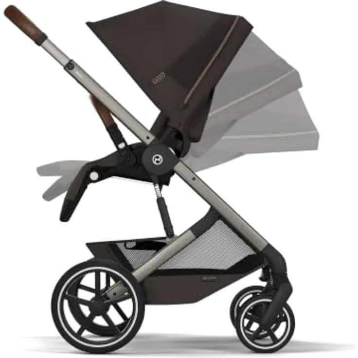 Cybex Balios S Lux Kinderwagen, inkl. faltbarer Babywanne, kompakt und leicht, Chocolate Brown – Bild 3
