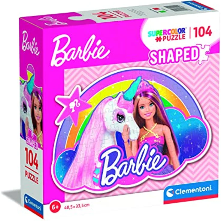 Clementoni 80511 Barbie Supercolor Puzzle, 104 Teile Kinderpuzzle, 48,5 x 33,5 cm, Made in Italy, Amazon Exclusive, ab 6 Jahren – Bild 2