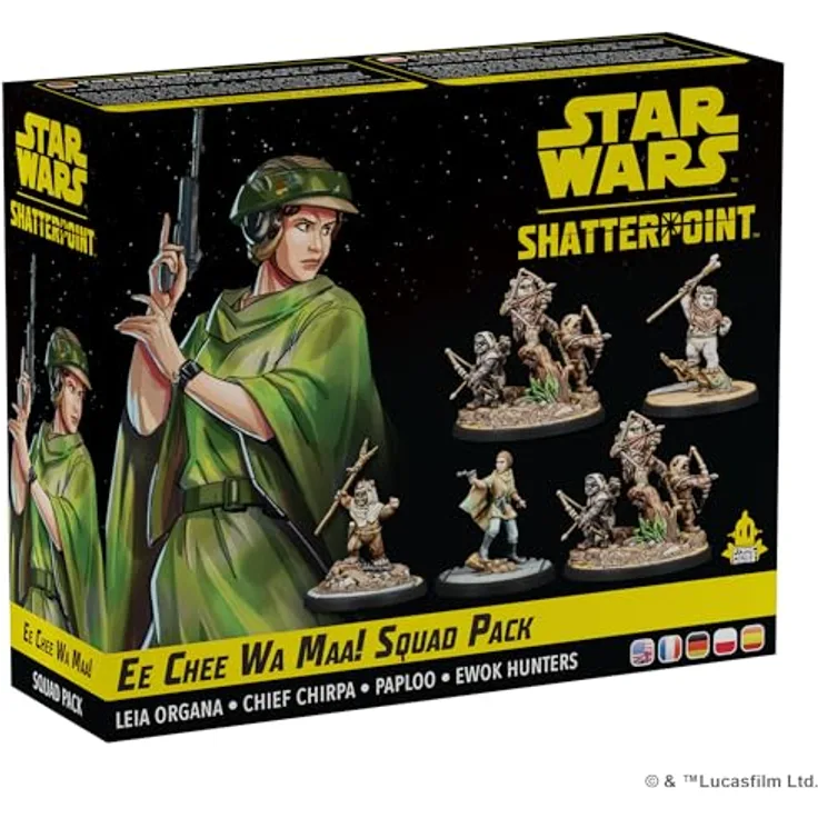 Atomic Mass Games Star Wars Shatterpoint - Squad-Pack "Ee Chee Wa Maa!" mit Ewoks, Skirmish-Miniaturenspiel (Deutsch)