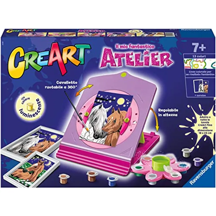 Ravensburger Creart Atelier Cavalli - Malen nach Zahlen - Komplettset - Kompatibel mit der Creart Linie