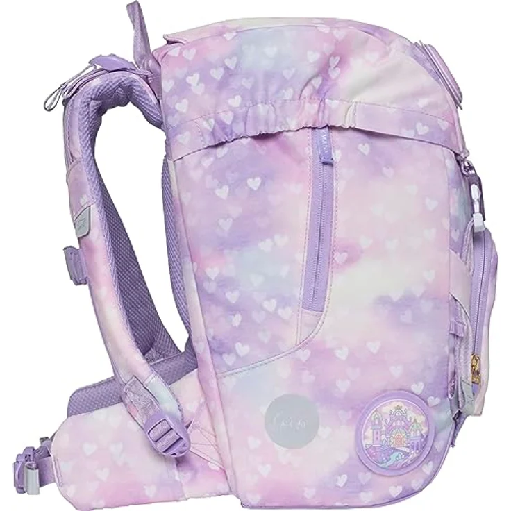 Beckmann Schulranzen Classic, 6tlg. Set in Blau, inkl. Sportrucksack, Federmäppchen, Schlamperrolle und Buttons, ergonomisch und klimaneutral – Bild 5