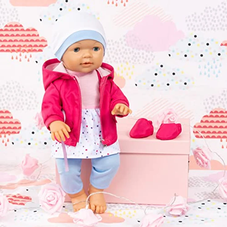 Bayer Puppenkleidung Kleid/Hose pink/bl. (Set, 5-tlg) mit Klettverschluss und Gummizug – Bild 4