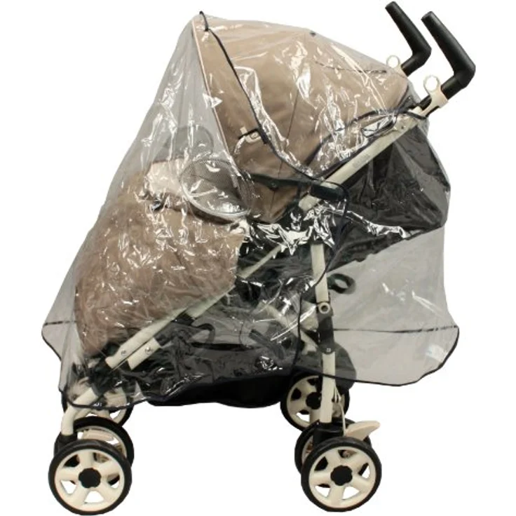 BAMBISOL HPU Regenschutz für Kinderwagen mit Verdeck, Transparent, belüftet, phthalatfrei, passend für die meisten Modelle – Bild 2