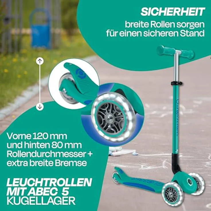 Globber Primo Foldable Plus Light - 3 Wheels Scooter, Dunkelblau – Bild 2