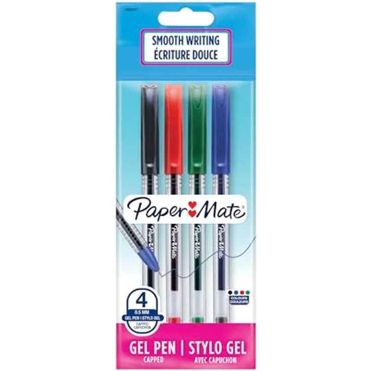 Paper Mate Gel Jiffy 0,5mm, 4er Set Filzstifte in verschiedenen Farben mit kugelförmiger Spitze – Bild 2