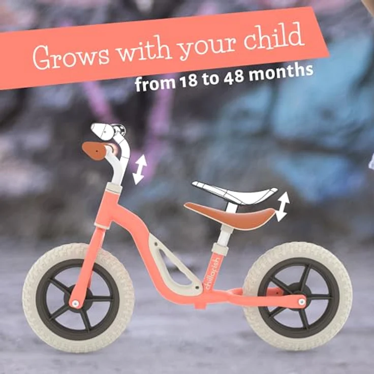 Chillafish Charlie Sport 12" Laufrad für Kleinkinder – Ultraleichtes Balance Bike mit verstellbarem Sitz, Lenker und pannensicheren Reifen, CPCH01FOR – Bild 2