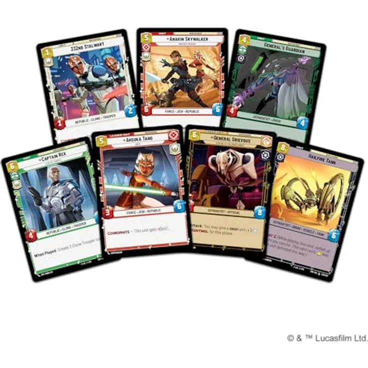 Fantasy Flight Games Star Wars Unlimited Twilight of the Republic Deck Englisch, Zwei-Spieler-Starterset, Ahsoka Tano und General Grievous enthalten – Bild 4