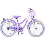 T&Y Trade Kinderfahrrad 20 ZOLL Mädchen Rad LOVELY Lila 22123, 1 Gang, Rücktrittbremse, Korb, Seitenständer, Gepäckträger, Schutzbleche
