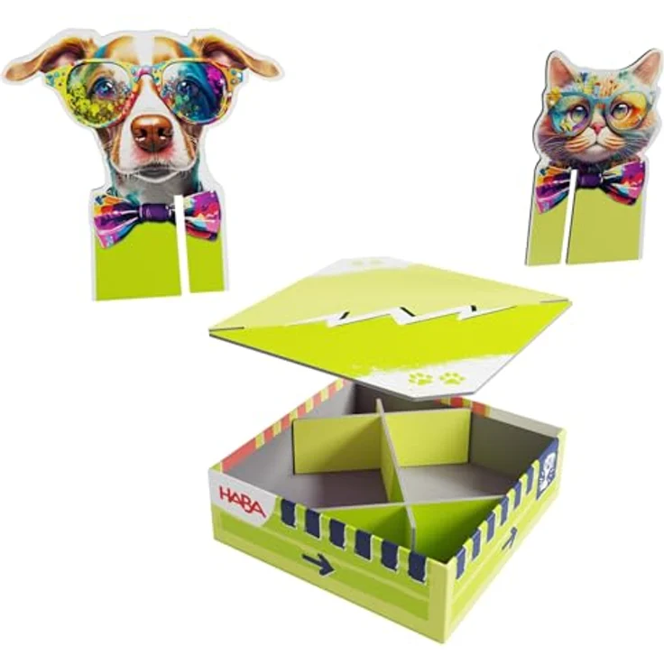 HABA Team Quiz Challenge Katzen vs. Hunde - Mit 222 Quizkarten & vielen Fragen - Mitbringspiel für Spieler ab 10 Jahren – Bild 4