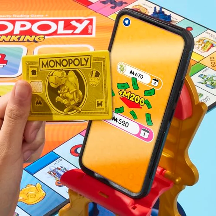 Hasbro Gaming Monopoly App Banking Brettspiel, englische Fassung mit digitaler Geldverwaltung und Minispielen – Bild 5