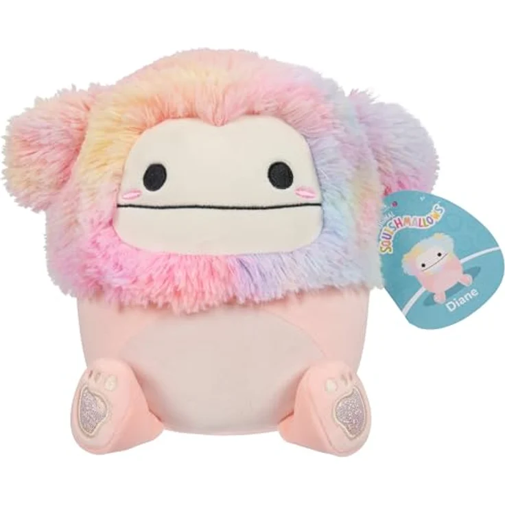 Squishmallows SQCR05371 - Diane der pfirsichfarbene Bigfoot 19 cm, offizielles Jazwares Plüsch, superweiches Kuscheltier – Bild 1