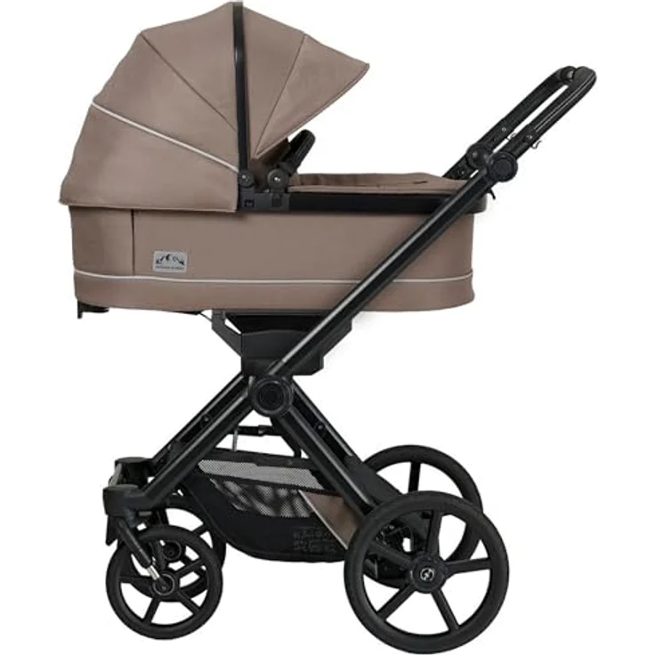 Hartan Kinderwagenset IVY GTR Outdoor, 3-teilig, Cappuccino, mit Federung, 5-Punkte-Gurt, faltbarer Babywanne und kugelgelagerten Rädern, Made in Germany – Bild 8