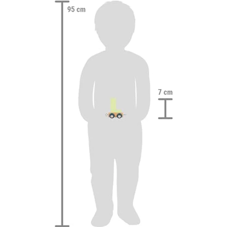 Small Foot Buchstabenzug Polar L, Spielzeug-Zug aus Holz in grün, einzigartiges Design, Made in Germany – Bild 2