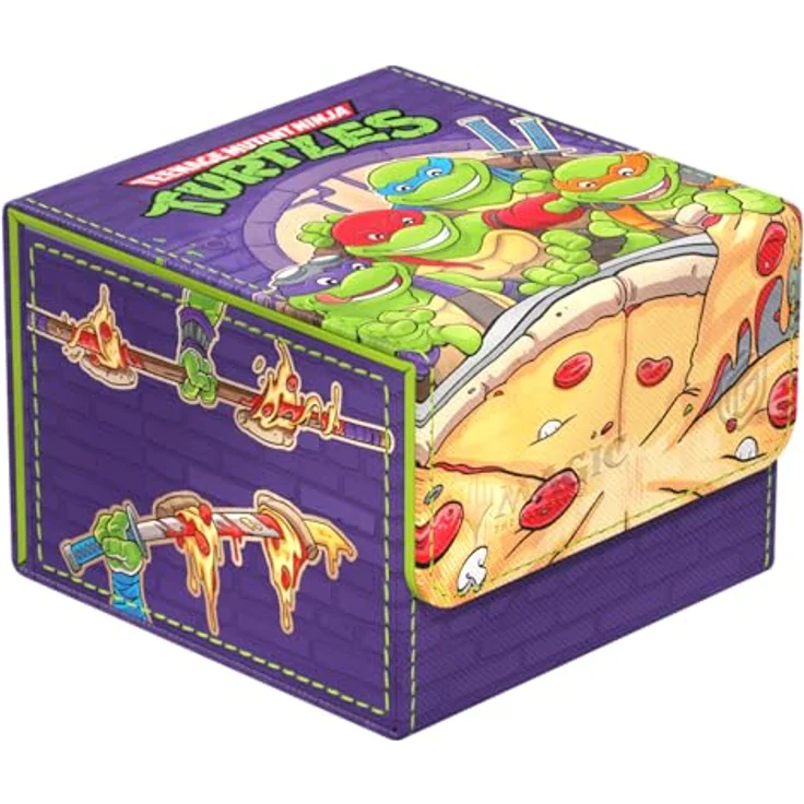 Ultimate Guard Sidewinder 133+ Xenoskin, Deckbox für Magic: The Gathering im Teenage Mutant Ninja Turtles Pizza Box Design, 133 Karten Kapazität, robustes Material – Bild 1