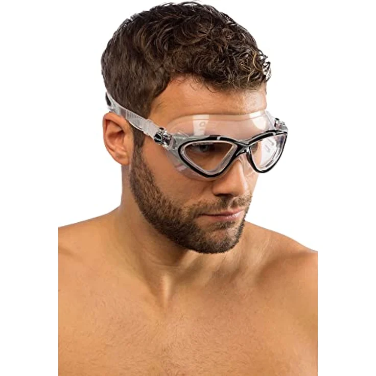 Cressi Planet Goggles - Premium Schwimmbrille für Schwimmen, Pool, Triathlon und alle Wassersportarten, Einheitsgröße, Erwachsene Unisex, Transparent/Blau Weiß – Bild 5