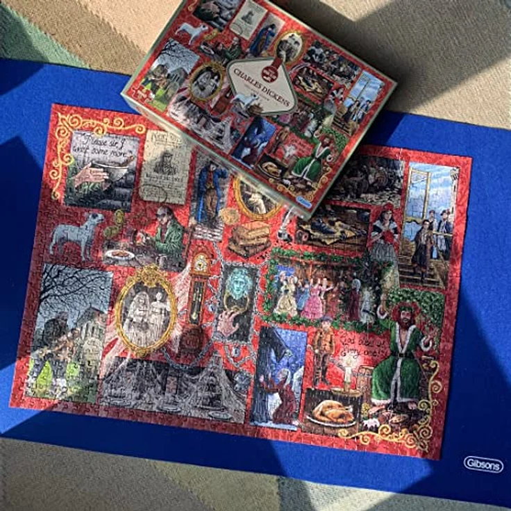Gibsons 1000 Book Club: Charles Dickens, Premium Puzzle mit 1000 Teilen, illustriert, 49x68 cm, für Kinder und Erwachsene ab 12 Jahren, nachhaltige Herstellung aus 100% recyceltem Material – Bild 5