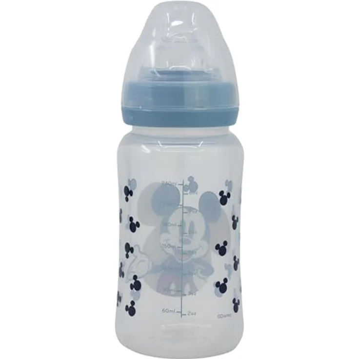 Stor Weithalsflasche 240 ml, Silikon Sauger mit 3 Positionen, Mickey Mouse Full OF Smiles, BPA-frei – Bild 2