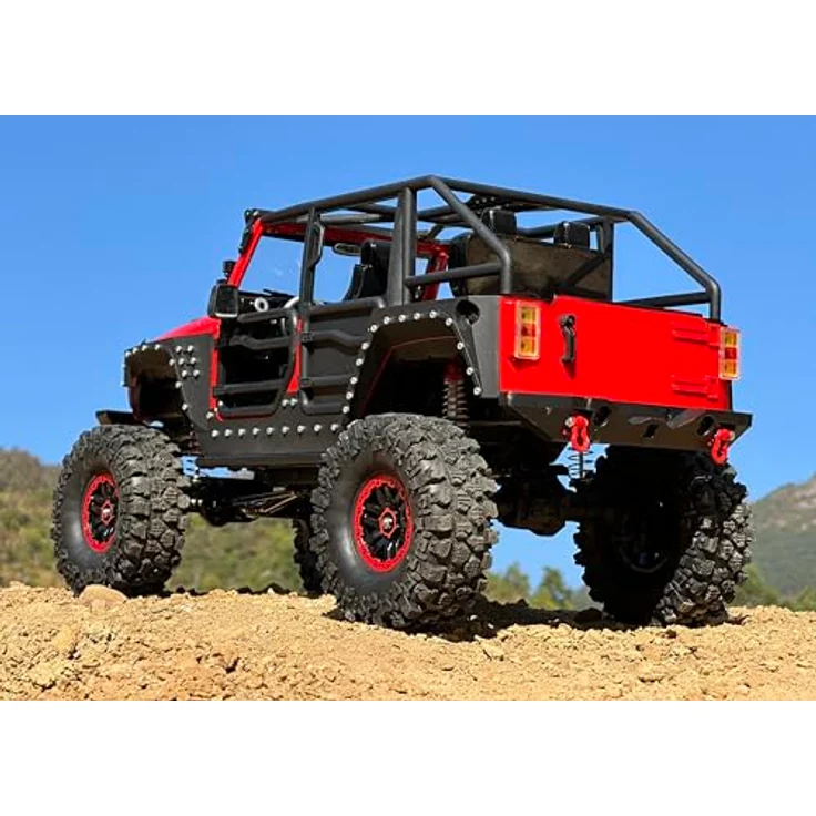 DF Models DF-4S Pro BL Crawler, ferngesteuertes Offroad-Auto im Maßstab 1:10, bürstenloser Elektromotor, bis zu 13 km/h, rot – Bild 7