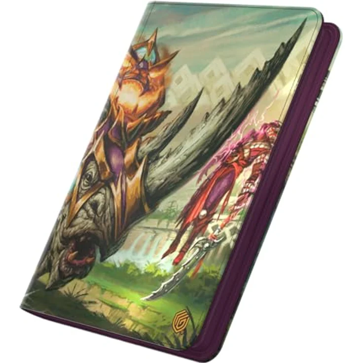 Ultimate Guard Zipfolio 360 Xenoskin, Sammelmappe für Magic: The Gathering "Tarkir: Dragonstorm" - Skirmish Rhino, säure- und PVC-freie Taschen, robustes Xenoskin-Material mit Reißverschluss, seitliches Laden für Doppelhüllen – Bild 3