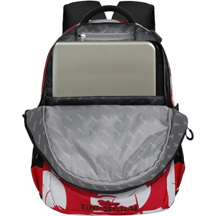 Karactermania Lilo & Stitch Kindergartenrucksack Kiss Running, Mehrfarbig, mit großem Fassungsvermögen, drei Hauptfächern, USB-Anschluss und gepolstertem Fach für elektronische Geräte – Bild 4