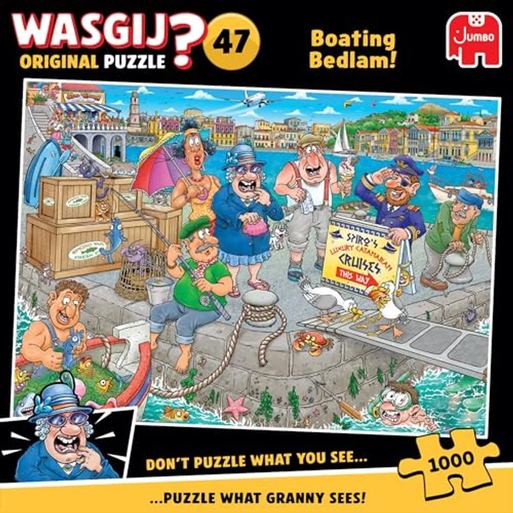 Wasgij Original 47, Bootschaos - 1000 Teile Puzzle, einzigartiges Konzept für Erwachsene, 68 x 49 cm – Bild 1