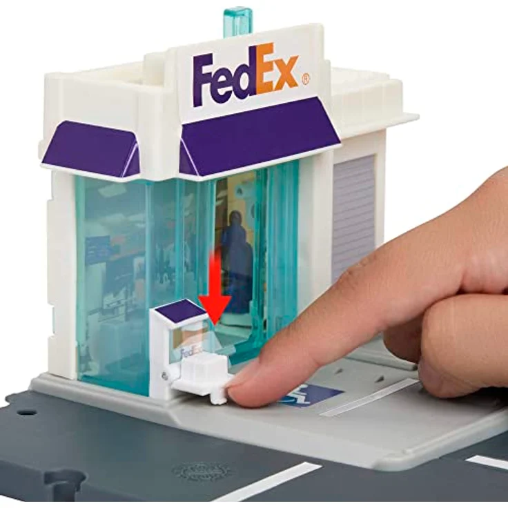 Matchbox MBX FedEx Spielsset, Modellfahrzeug mit detailgetreuen FedEx-Lieferwagen – Bild 3